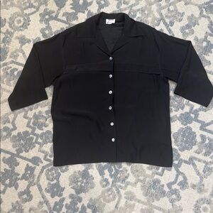Vintage RODIER Black Silk Blouse